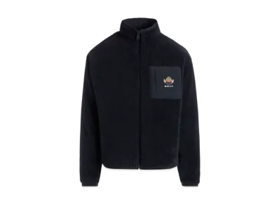 Bally Winter Capsule Full Zip Sweatshirt Alpine Flower Navy Blue Fleece "Blue"