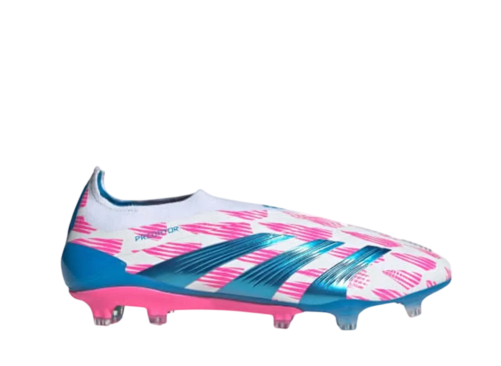 adidas Predator Elite Laceless FG "Cloud White/Solar Blue/Solar Pink"