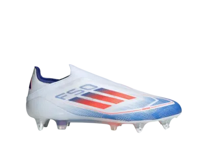 adidas F50 Elite Laceless Soft Ground "Cloud White/Solar Red/Lucid Blue"