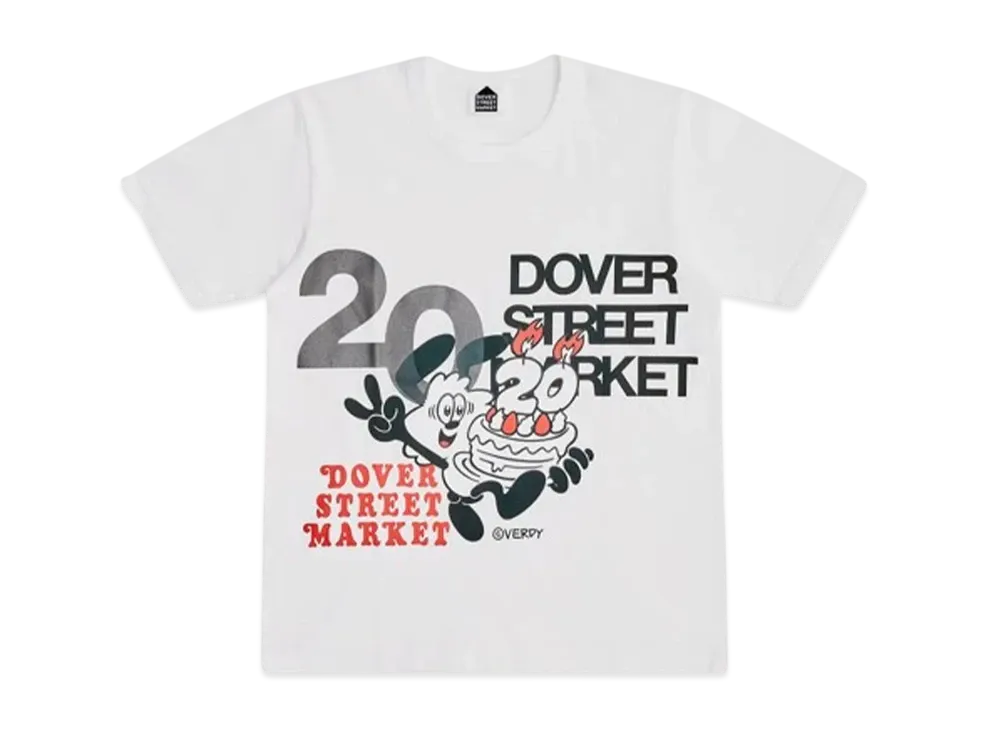 Dover Street Market London (DSML) x VERDY 20th Anniversary T-Shirt "White"