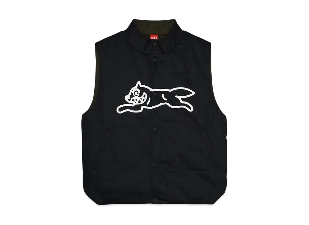 ICECREAM LOGWOOD REVERSIBLE VEST "BLACK"