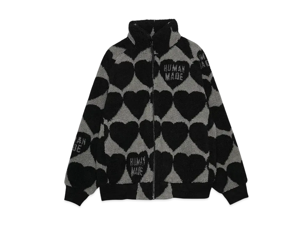 HUMAN MADE Heart Fleece Jacket "Black"