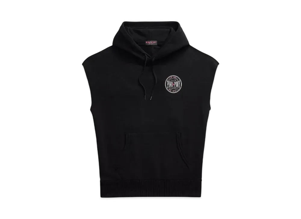 Polo Ralph Lauren Pink Pony Sleeveless Hoodie "Black"