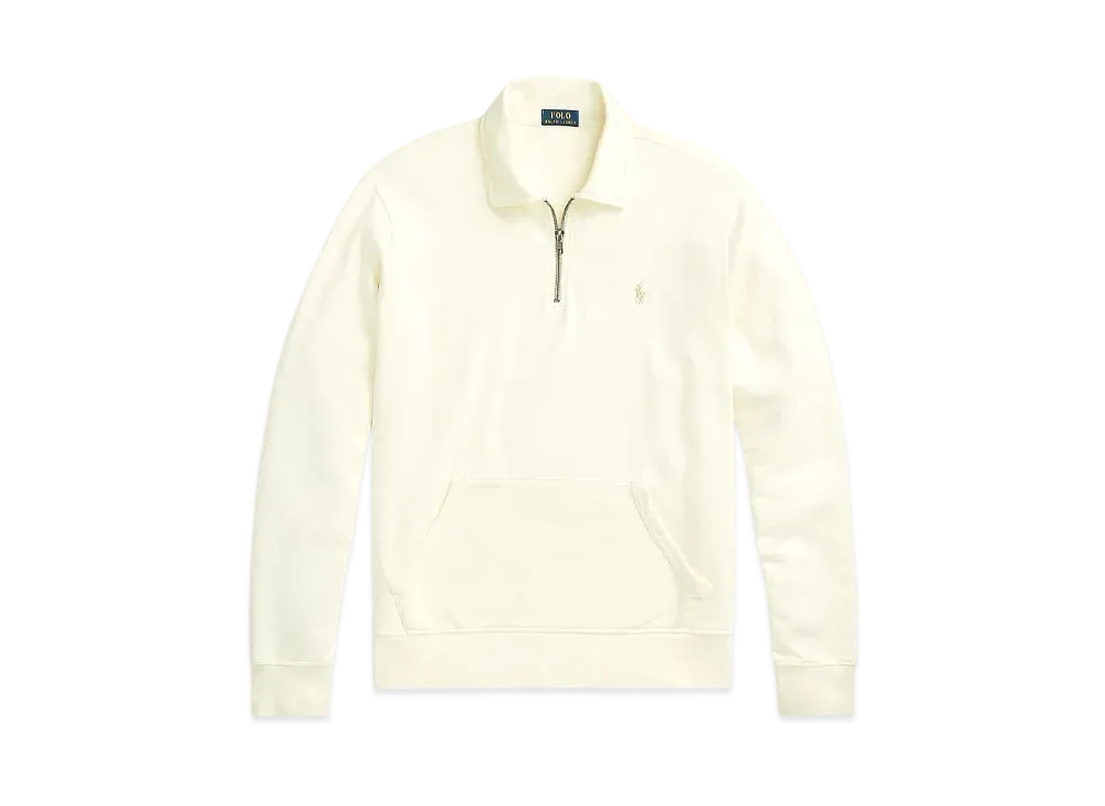 Polo Ralph Lauren Logo-Back Fleece Quarter-Zip Sweatshirt "Natural"