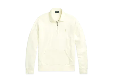 Polo Ralph Lauren Logo-Back Fleece Quarter-Zip Sweatshirt "Natural"