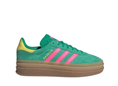 adidas Women's Gazelle Bold "Court Green/Lucid Pink/Pure Sulfur"