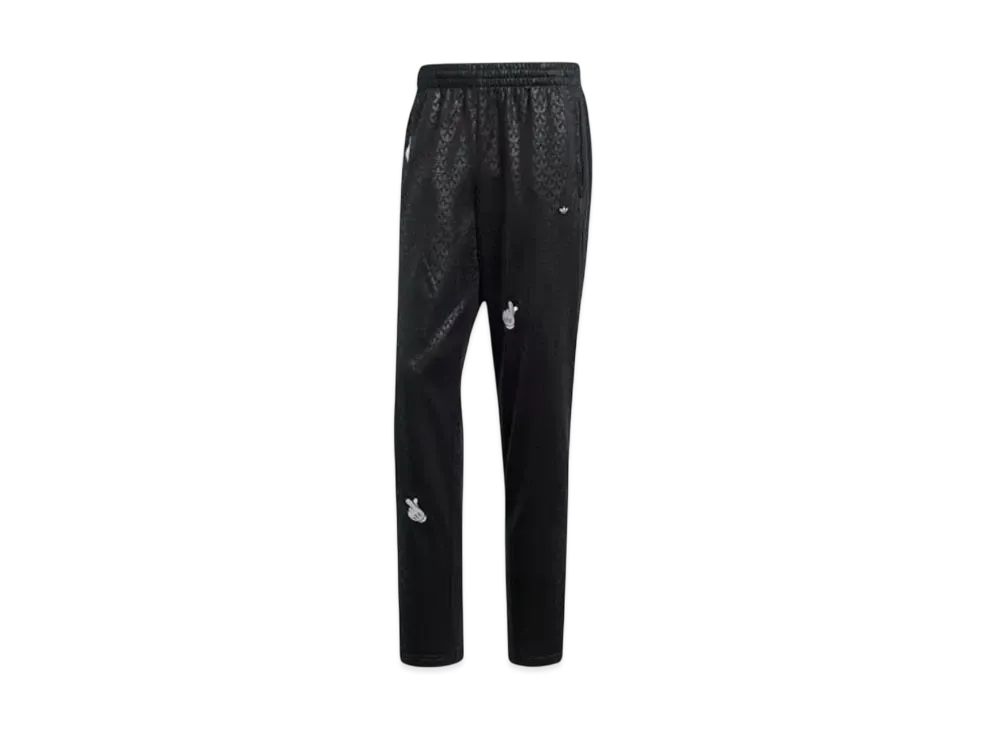 adidas Mickey Mouse x Originals Embroidered Monogram Firebird Track Pants "Black"