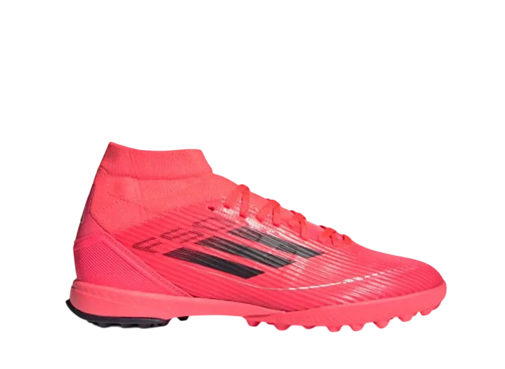 アディダス ウィメンズ F50 リーグ ミッドカット ターフ "ターボ/オーロラブラック/プラチナメタリック"