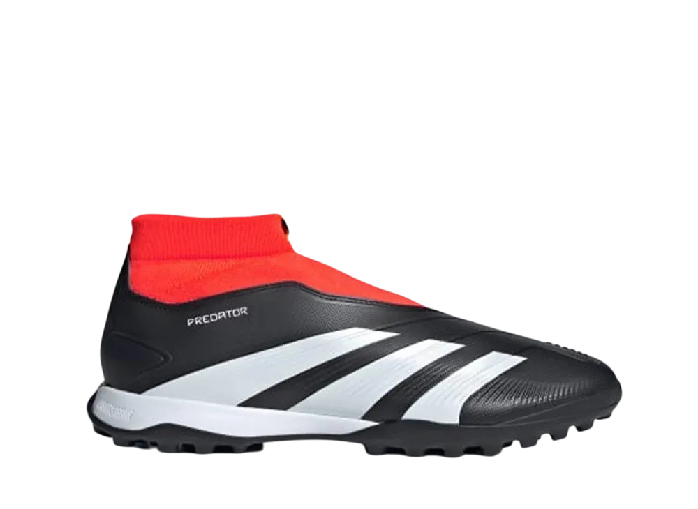 アディダス プレデター 24 リーグ レースレス ターフ "コアブラック/クラウドホワイト/ソーラーレッド"