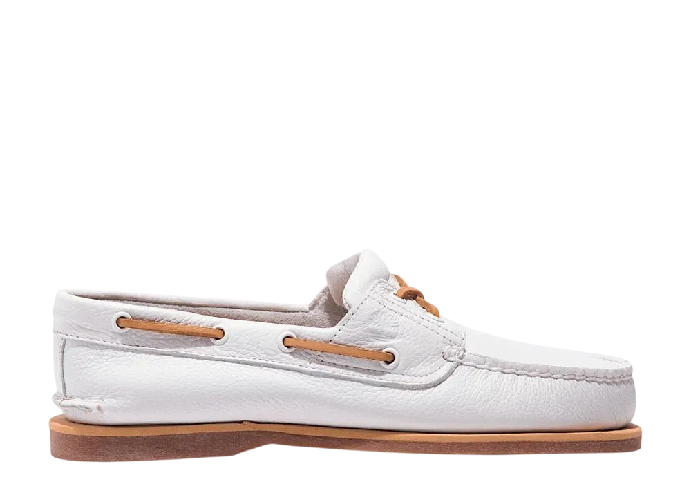 ティンバーランド クラシック レザー ボート シューズ "ホワイト"