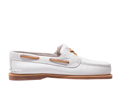 Timberland Classic Leather Boat Shoes "White"