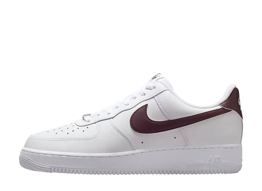 Nike Air Force 1 Low '07 "White/White/Burgundy Crush"