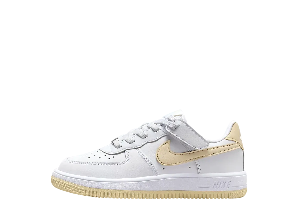 ナイキ PS フォース1 ロー イージーオン "ホワイト/ホワイト/ライトカーキ" (キッズ)