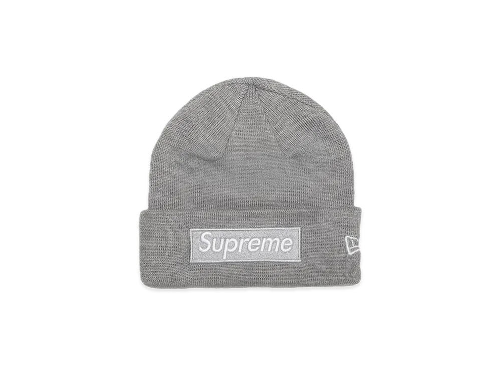 Supreme New Era Box Logo Beanie "Heather Grey" (24FW)