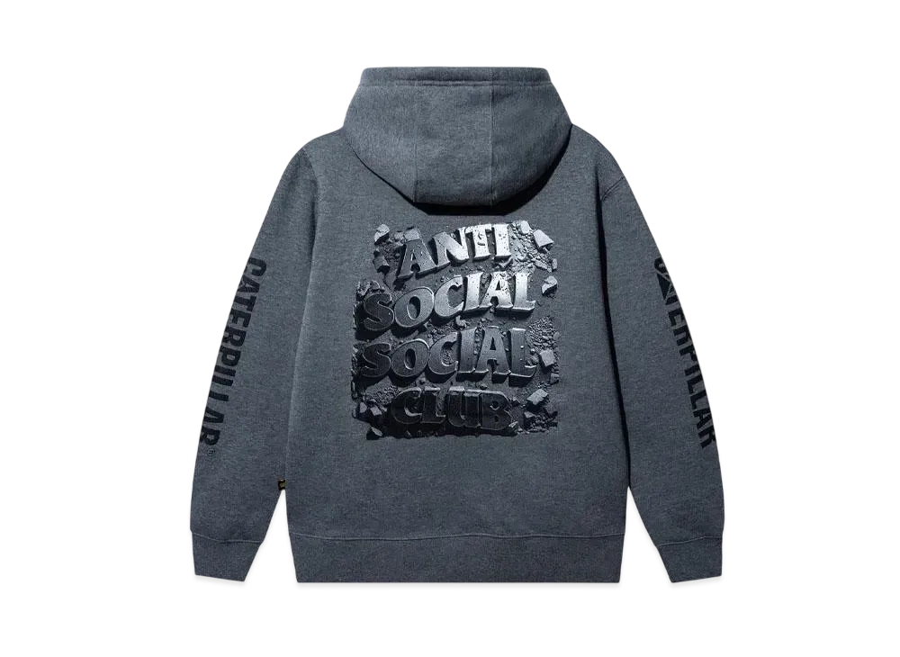 ANTI SOCIAL SOCIAL CLUB x Caterpillar Cement Hoodie "Heather Grey"