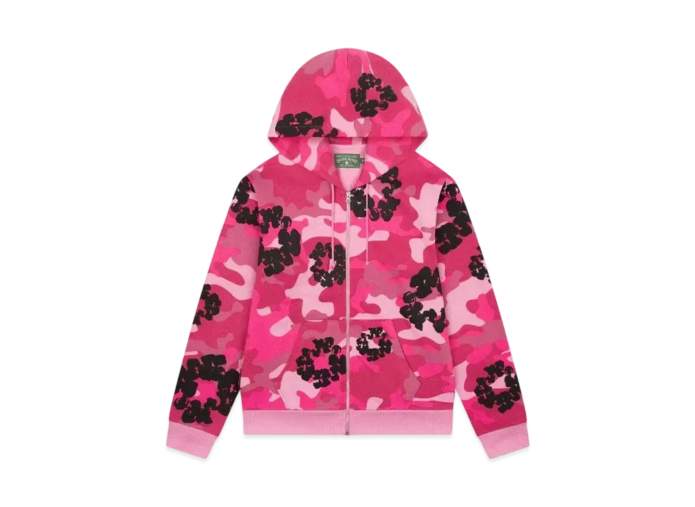 DENIM TEARS Pink Camo Cotton Wreath Zip Hoodie "Pink Camo"