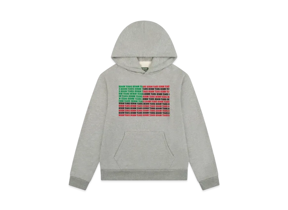 DENIM TEARS Logo Flag Hoodie "Grey"