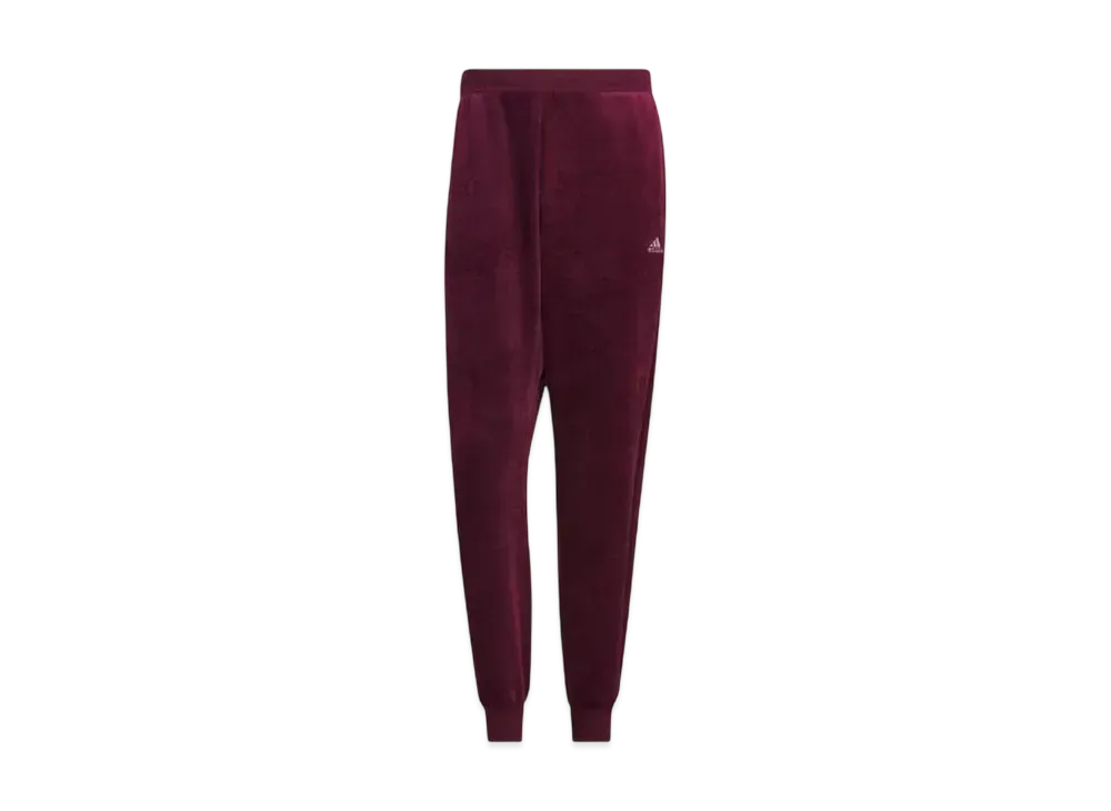 adidas BYD3S Loose Fit Velor Full Length Cuff Pants (Gender Neutral) "Maroon"