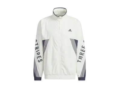 adidas Warding Oversized Fit Woven Full Zip Jacket "Off White"