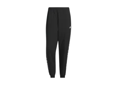 adidas Warding Loose Fit Wrinkled Nylon Woven Brushed Tricot Lined Pants (Gender Neutral) "Black"