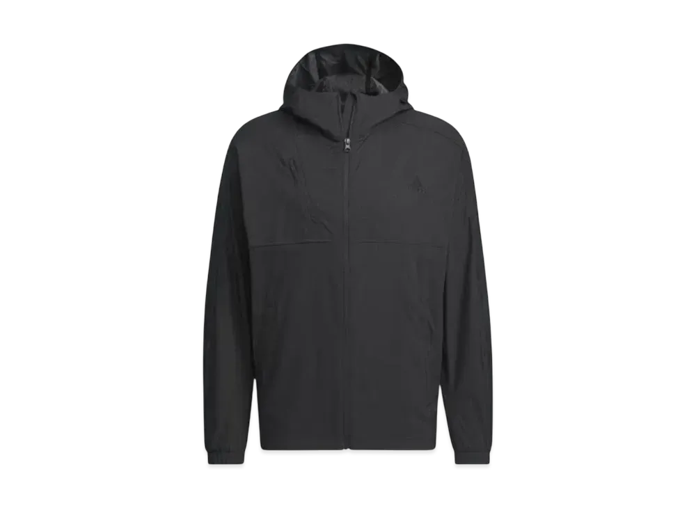 adidas 24/7 Regular Fit Aeroready Denim Stretch Woven Hooded Track Jacket "Black"