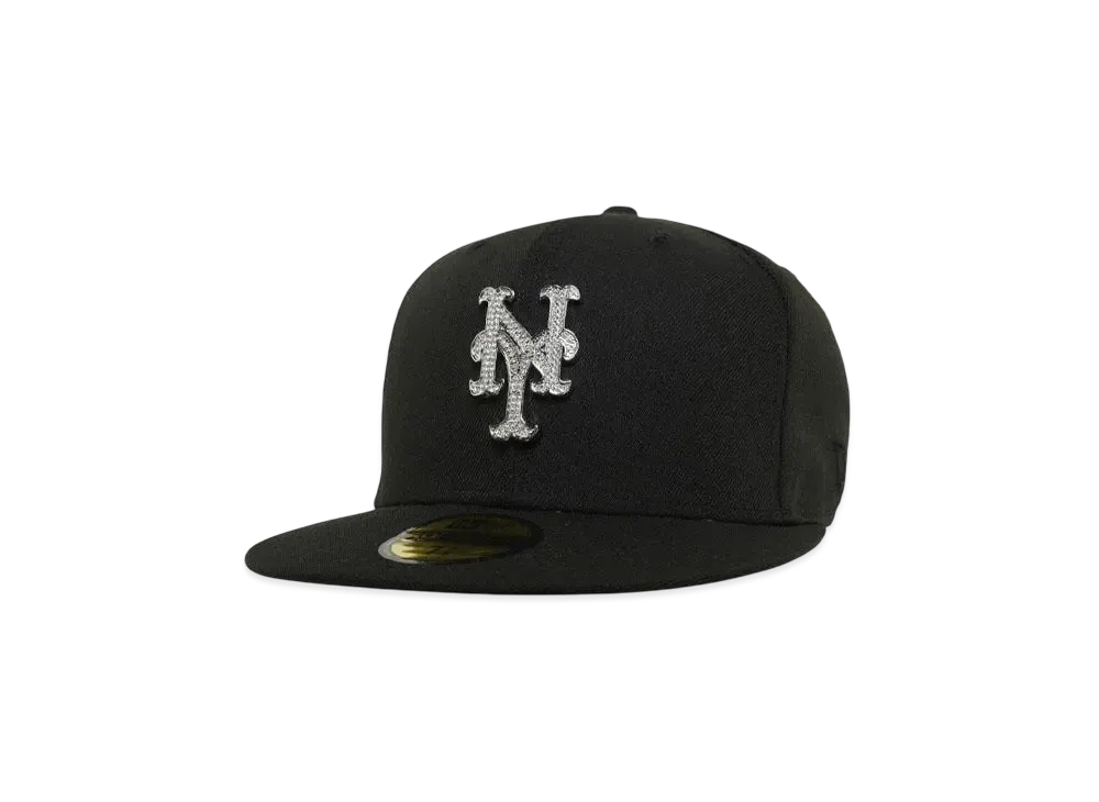 NEW ERA 59FIFTY RHINESTONE BADGE New York Mets "BLACK"