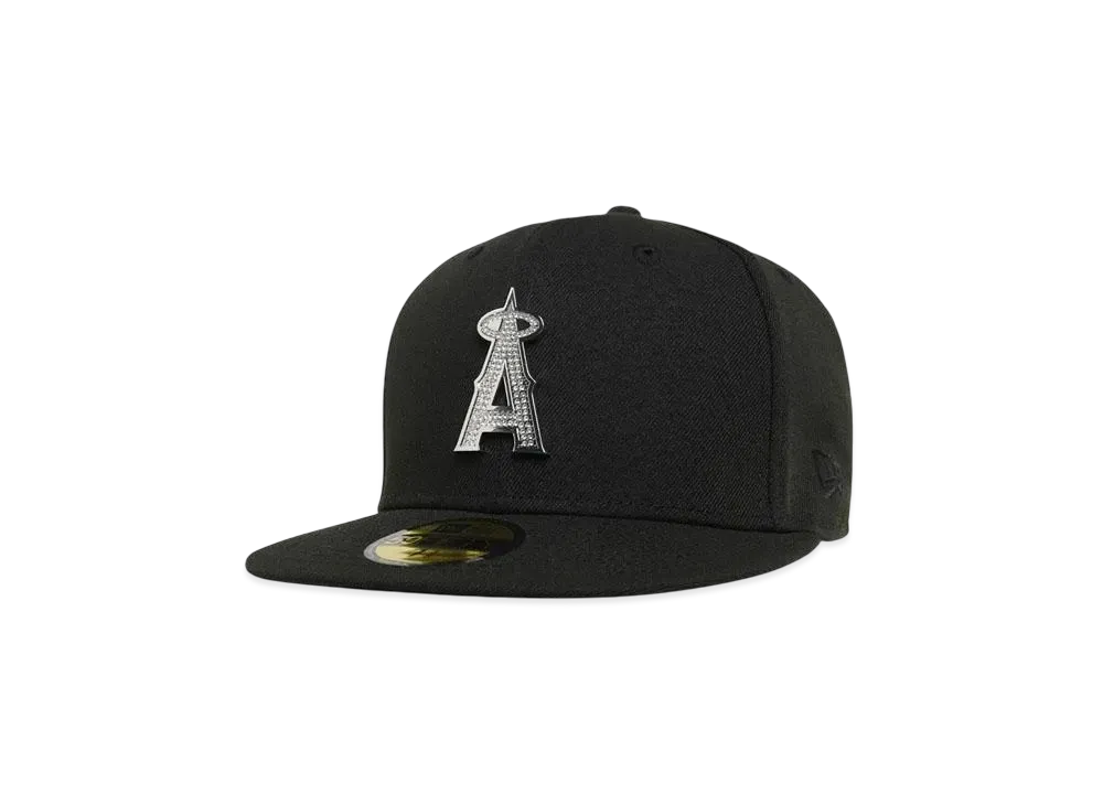 NEW ERA 59FIFTY RHINESTONE BADGE Los Angeles Angels "BLACK"