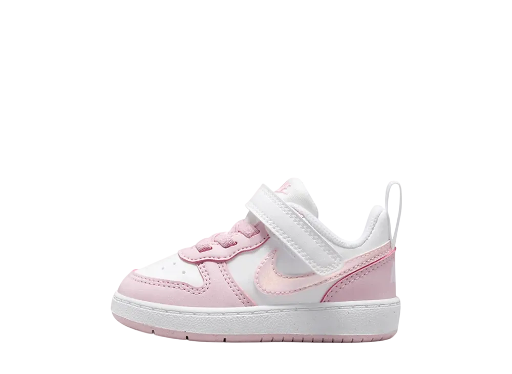 ナイキ TD コートボロー ロー リクラフト "ホワイト/ピンクフォーム" (キッズ)