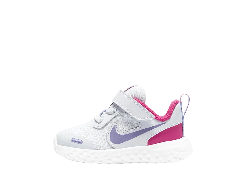 ナイキ TD レボリューション5 "フットボールグレー/ファイヤーベリー/ホワイト/パープルパルス" (キッズ)