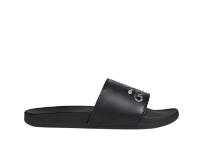 adidas Adilette Comfort Slides "Core Black/Silver Pebble"