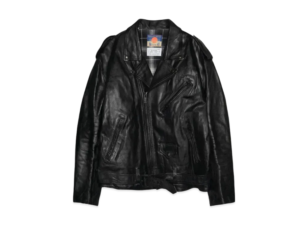 Rafu x blackmeans jacket "BLACK(smooth leather)"