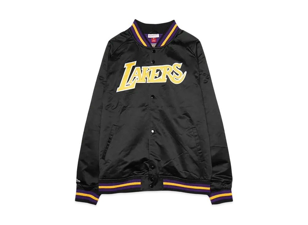 Mitchell&Ness NBA LIGHTWEIGHT SATIN JACKET VINTAGE LOGO LAKERS "BLACK"