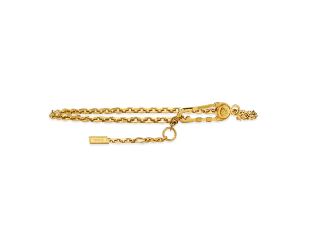 Versace Safety Pin Chain Belt 1.5cm "Gold"