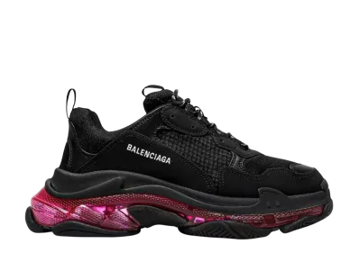 バレンシアガ トリプルS "ブラック/ネオンピンク"