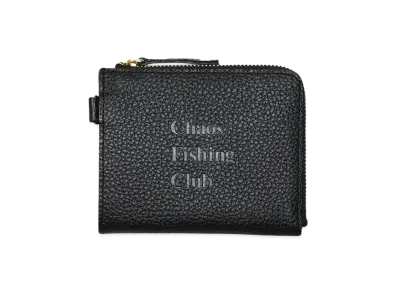 Chaos Fishing Club LOGO LEATHER WALLET "BLACK"
