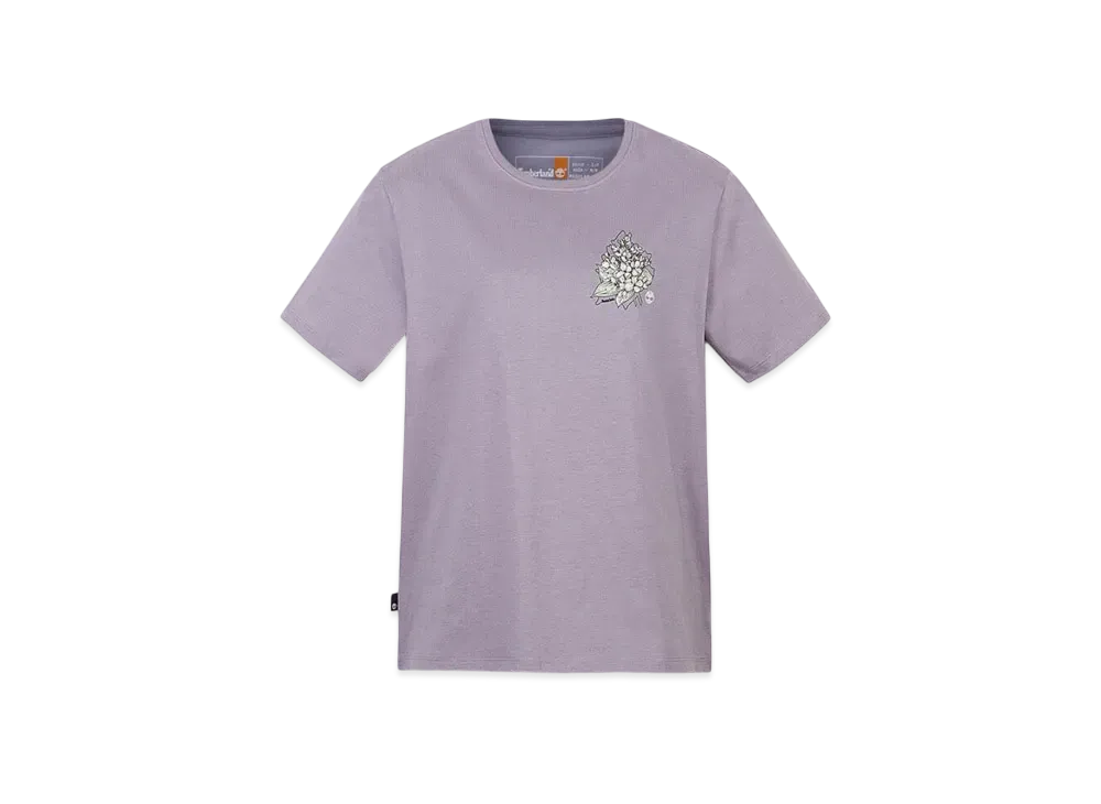 Timberland Ladies Short Sleeve Front Back Print Graphic Tee "Purple Ash"