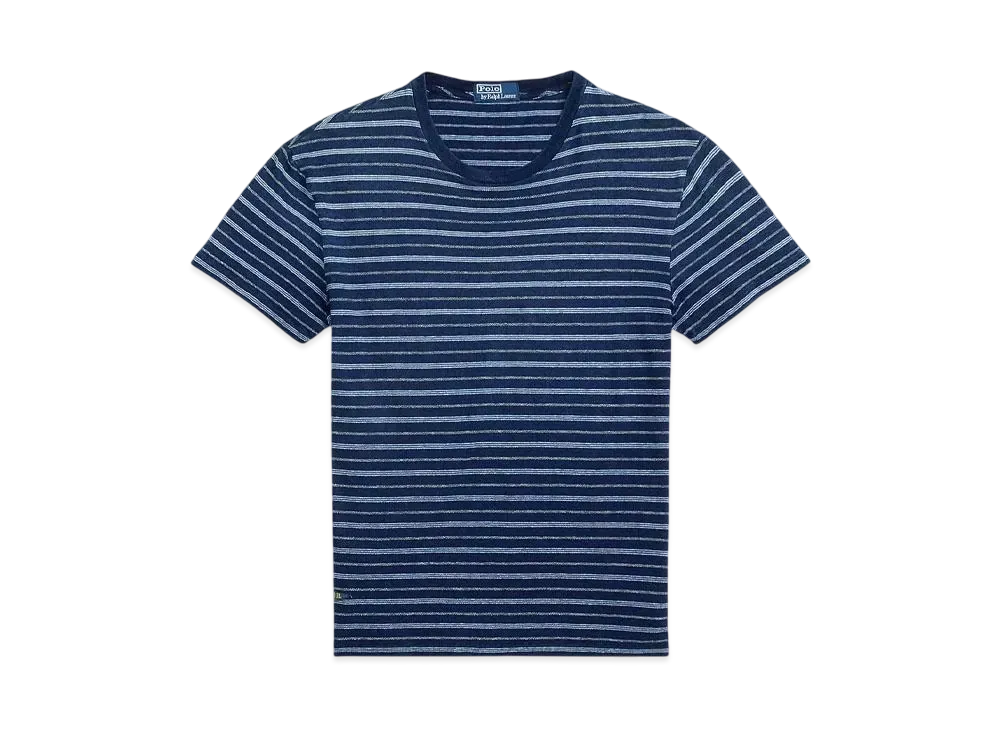 Polo Ralph Lauren Classic Fit Striped Cotton Linen T-Shirt "Blue"