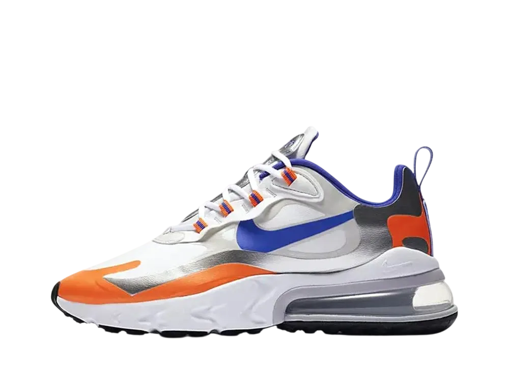 Nike Women's Air Max 270 React "White/Silver/Blue/Orange"