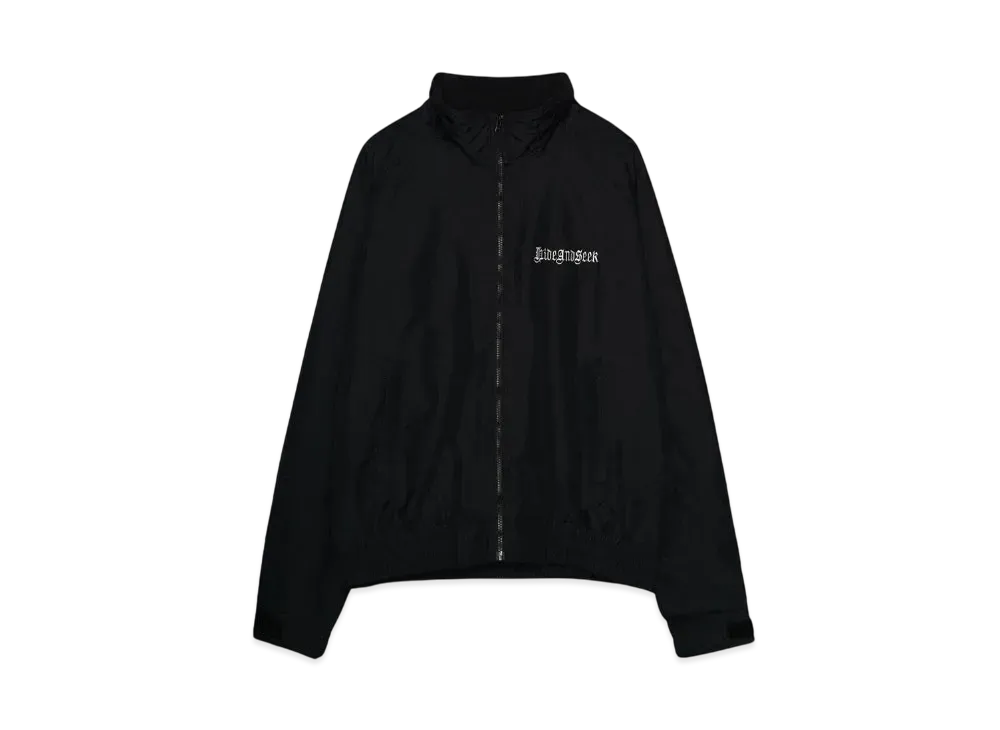 Hide and Seek Nylon Zip Jacket(24aw) "BLACK/WHITE"