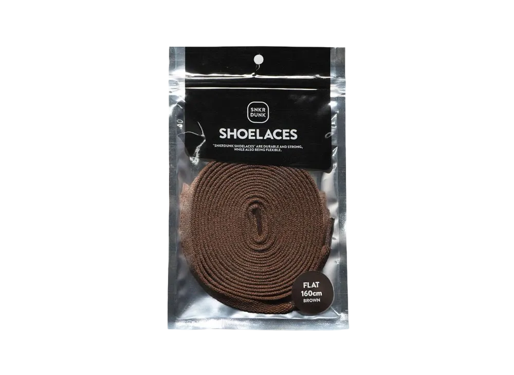 SNKRDUNK FLAT SHOELACES "BROWN"
