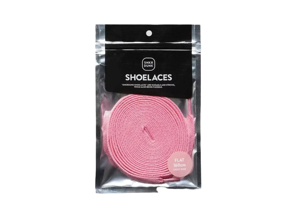 SNKRDUNK FLAT SHOELACES "LIGHT PINK"