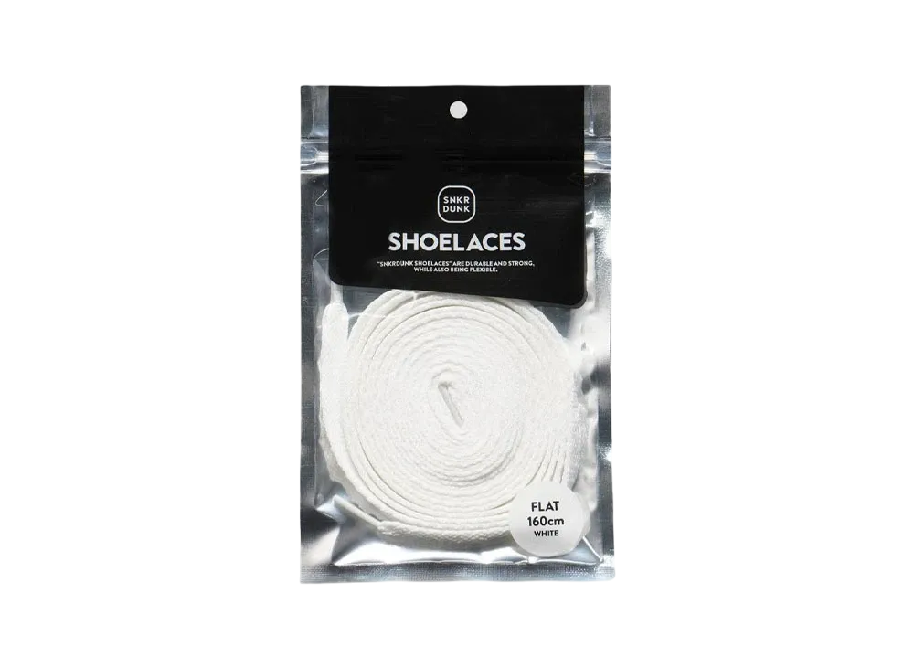 SNKRDUNK FLAT SHOELACES "WHITE"