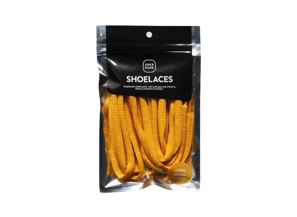 SNKRDUNK OVAL SHOELACES "MUSTARD"