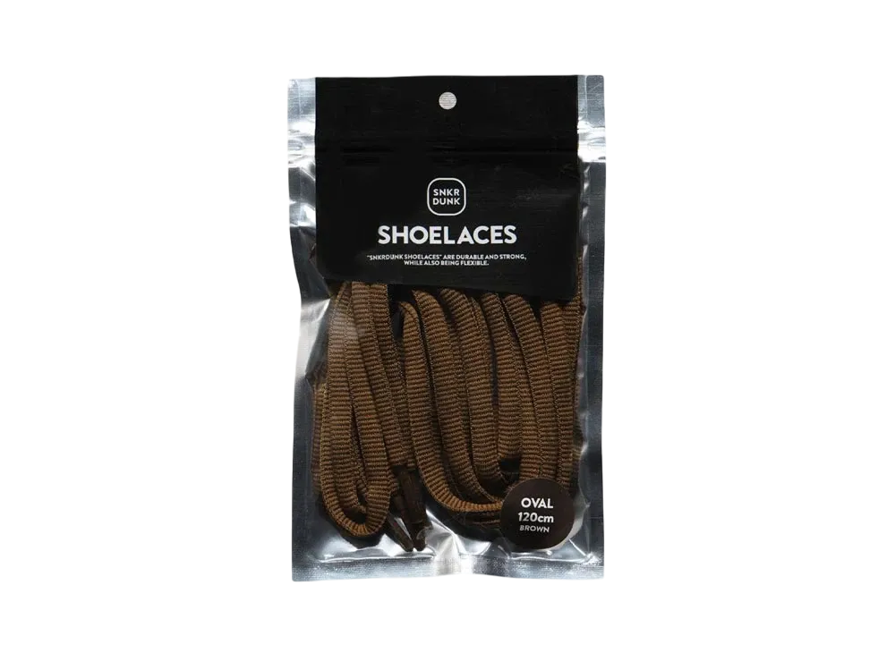 SNKRDUNK OVAL SHOELACES "BROWN"