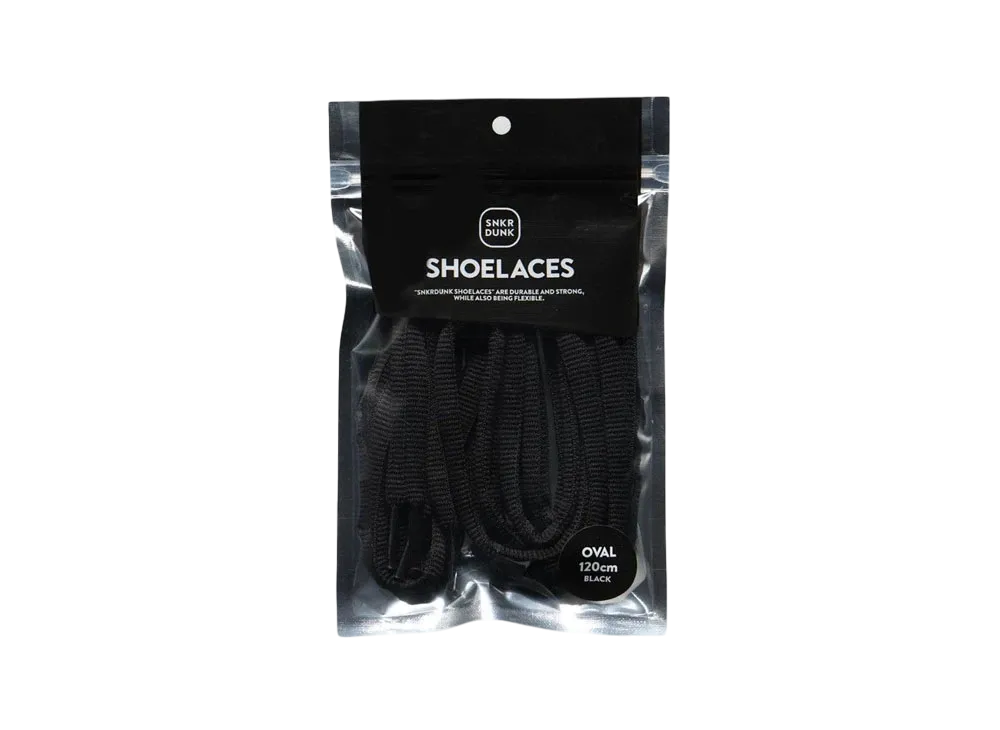 SNKRDUNK OVAL SHOELACES "BLACK"