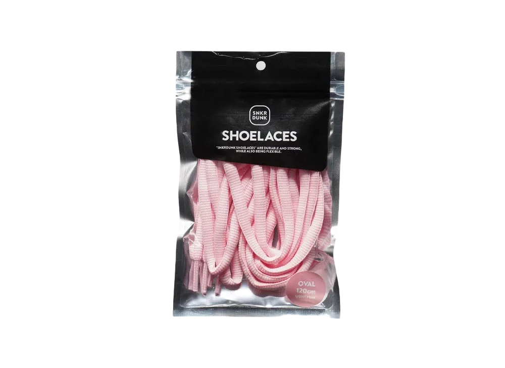 SNKRDUNK OVAL SHOELACES "LIGHT PINK"