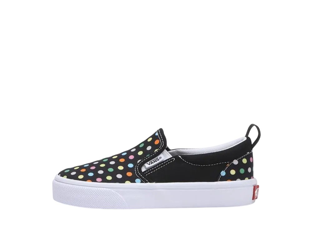 バンズ PS スリッポン "ブラック/マルチドット" (V98PS DOT) (キッズ)