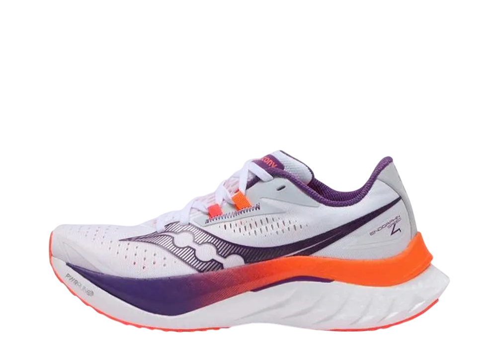 サッカニー ウィメンズ エンドルフィン スピード4 "ホワイト/バイオレット"