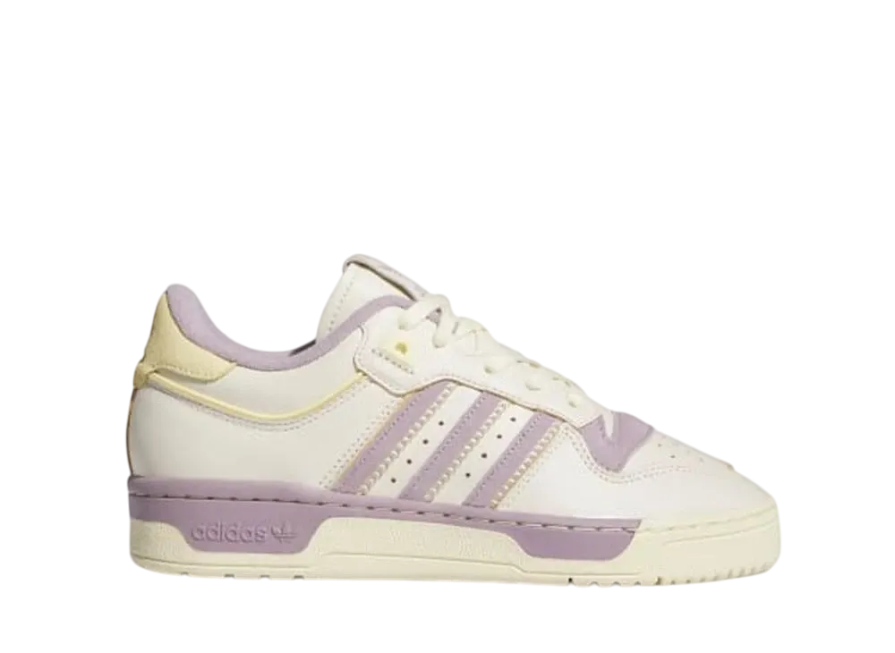 アディダスオリジナルス ウィメンズ ライバルリー86 ロー "クリームホワイト/プリラヴドフィグ/イージーイエロー"