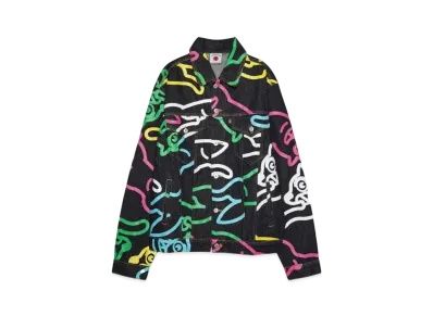 ICECREAM JUMBO RUNNING DOG DENIM JACKET "MULTI"